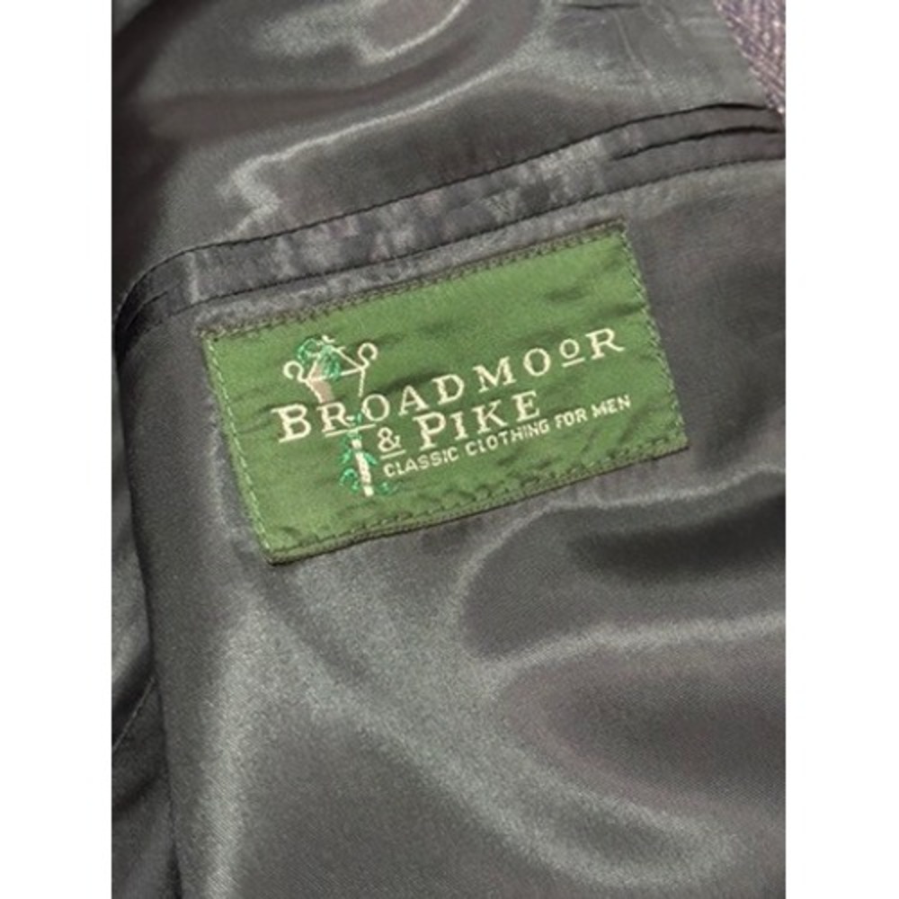 Vtg Tweed Nordstrom Broadmoor & Pike Herringbone Wool Blazer Mens 42S Short Coat - Picture 6 of 12